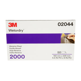 3M Wetordry Abrasive Sheet 401Q, 02044, 2000, 5 1/2 in x 9 in