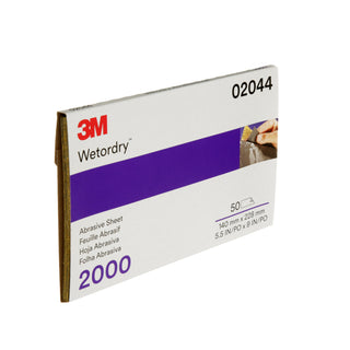 3M Wetordry Abrasive Sheet 401Q, 02044, 2000, 5 1/2 in x 9 in