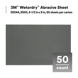 3M Wetordry Abrasive Sheet 401Q, 02044, 2000, 5 1/2 in x 9 in