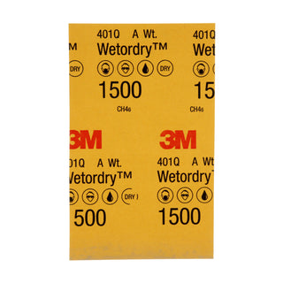 3M Wetordry Abrasive Sheet 401Q, 02023, 1500, 5 1/2 in x 9 in