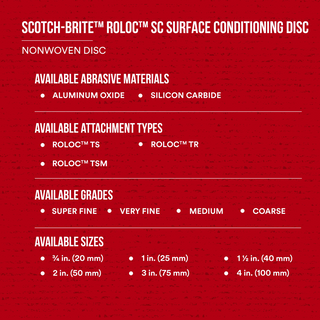 Scotch-Brite Roloc Surface Conditioning Disc, 07516, SC-DR, SiC Super Fine, TR