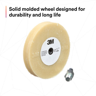 3M Stripe Off Wheel, 07498, 4 in x 5/8 in, with Mandrel