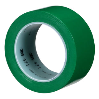 3M Vinyl Tape 471, Green, 2 in x 36 yd, 5.2 mil