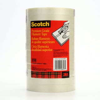 Scotch® Filament Tape 898, Clear, 18 mm x 55 m, 6.6 mil, 48 rolls percase