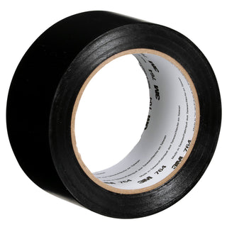 3M General Purpose Vinyl Tape 764, Black, 2 in x 36 yd, 5 mil, 24 Roll/Case