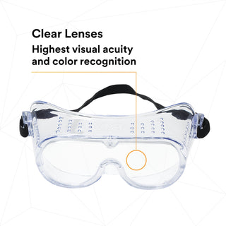 3M 332 Impact Safety Goggles Anti-Fog 40651-00000-10, Clear Anti FogLens