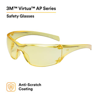 3M Virtua AP Protective Eyewear 11817-00000-20 Amber Hard Coat Lens