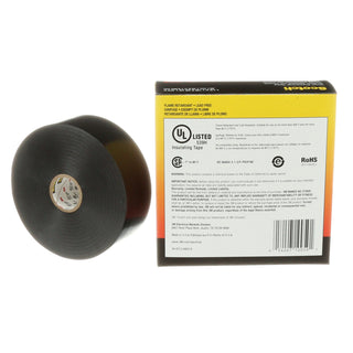 Scotch® Vinyl Electrical Tape 22, 1-1/2 in x 36 yd, Black, 1roll/carton