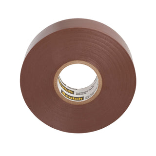 Scotch® Vinyl Color Coding Electrical Tape 35, 3/4 in x 66 ft, Brown