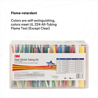 3M Heat Shrink Tubing FP-301-Color-Assortment: 5 Kits/Case