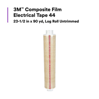 3M Composite Film Electrical Tape 44, 23-1/2 in x 90 yd, Log RollUntrimmed