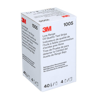 3M Low Range Oil Quality Test Strips 1005, 40 Strips/Bottle