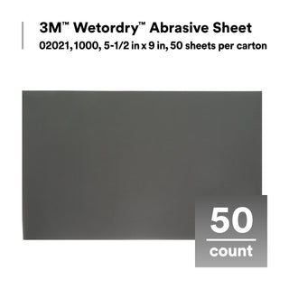 3M Wetordry Abrasive Sheet 401Q, 02021, 1000, 5 1/2 in x 9 in