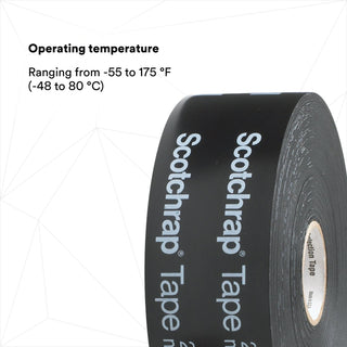 3M Scotchrap Vinyl Corrosion Protection Tape 51, 4 in x 100 ft,Printed, Black