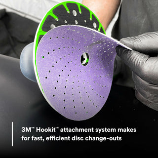 3M Hookit Purple Clean Sanding Disc 334U, 30760, 6 in, P800 grade