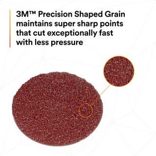 3M Cubitron II Roloc Fibre Disc 982C, 60+, TR, Red, 3 in, Die R300V,
50/Carton