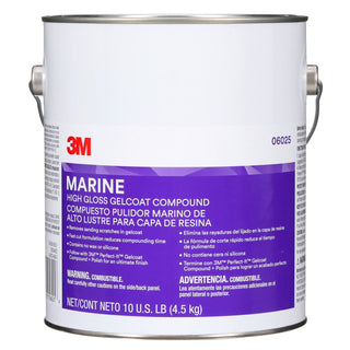 3M Marine High Gloss Gelcoat Compound, 06025, 10 lb