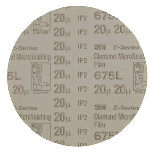 3M Diamond Microfinishing Film PSA Disc 675L, 20 Mic 5MIL, Beige, 12 inx NH