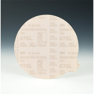 3M Diamond Microfinishing Film PSA Disc 675L, 20 Mic 5MIL, Beige, 5 inx NH