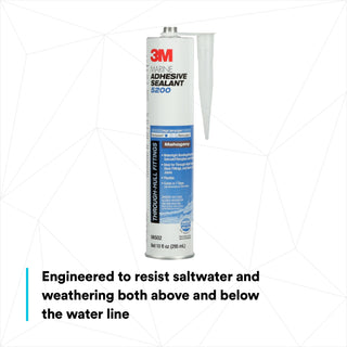 3M Marine Adhesive Sealant 5200, Mahogany, 295 mL Cartridge