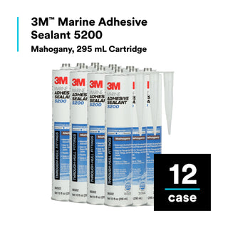 3M Marine Adhesive Sealant 5200, Mahogany, 295 mL Cartridge