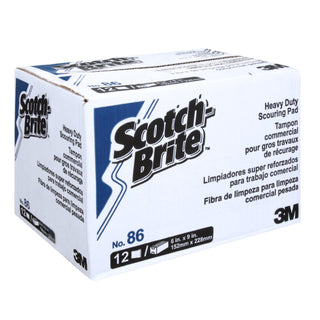 Scotch-Brite Heavy Duty Scour Pad 86, 6 in x 9 in, 12/Box