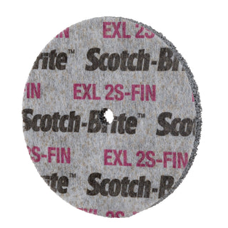 Scotch-Brite EXL Unitized Wheel, XL-UW, 2S Fine, 3 in x 1/2 in x 1/4in