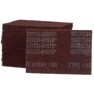 Scotch-Brite Hand Pad 7447, HP-HP, A/O Very Fine, Maroon, 6 in x 9 in, 20/Inner