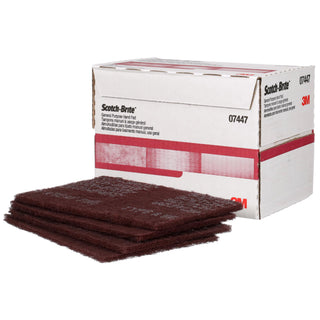 Scotch-Brite Hand Pad 7447, HP-HP, A/O Very Fine, Maroon, 6 in x 9 in, 20/Inner