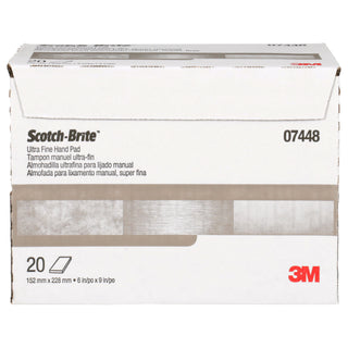 Scotch-Brite Hand Pad 7448, HP-HP, SiC Ultra Fine, Gray, 6 in x 9 in