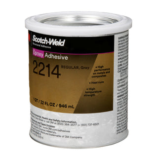 3M Scotch-Weld Epoxy Adhesive 2214, Regular, Gray, 1 Quart