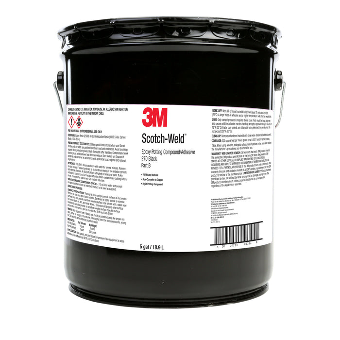 3M Scotch-Weld Epoxy Potting Compound 270, Black, Part B, 5 Gallon(Pail)
