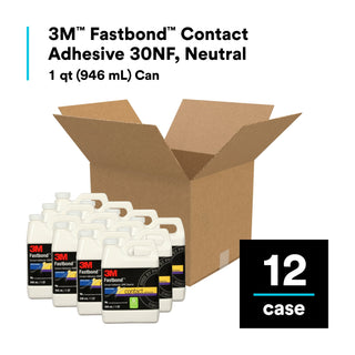 3M Fastbond Contact Adhesive 30NF, Neutral, 1 Quart Can