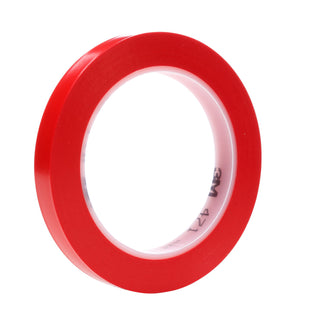 3M Vinyl Tape 471, Red, 1/2 in x 36 yd, 5.2 mil