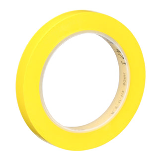 3M Vinyl Tape 471, Yellow, 1/2 in x 36 yd, 5.2 mil