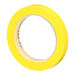 3M Vinyl Tape 471, Yellow, 1/2 in x 36 yd, 5.2 mil