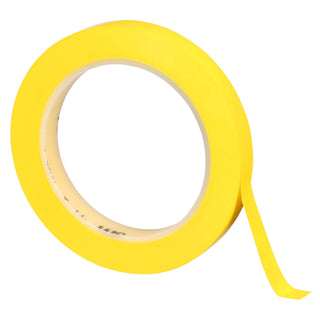 3M Vinyl Tape 471, Yellow, 1/2 in x 36 yd, 5.2 mil