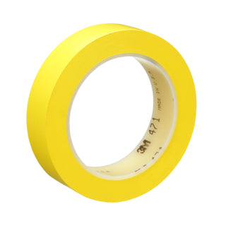 3M Vinyl Tape 471, Yellow, 1 in x 36 yd, 5.2 mil