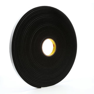 3M Vinyl Foam Tape 4504, Black, 3/4 in x 18 yd, 250 mil