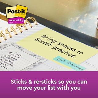 Post-it® Super Sticky Notes 655-12SSCY