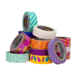 Scotch® Expressions Washi Tape C314-BLU, .59 in x 393 in (15 mm x 10 m)Blue