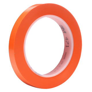 3M Vinyl Tape 471, Orange, 3/4 in x 36 yd, 5.2 mil