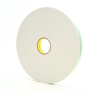 3M Double Coated Urethane Foam Tape 4008, Off White, 1 in x 36 yd, 125mil