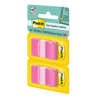 Post-it® Flags 680-BP2, 1 in. x 1.7 in. (2.54 cm x 4.31 cm) Bright Pink,2-pk