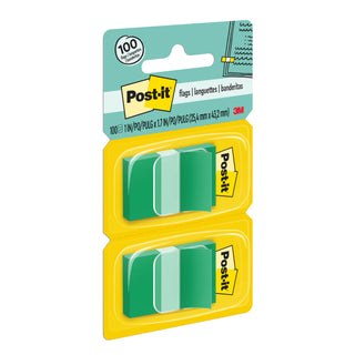 Post-it® Flags 680-GN2, 1 in. x 1.7 in. (2.54 cm x 4.31 cm) Green, 2-pk