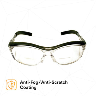 3M Nuvo Protective Eyewear 11435-00000-20 Clear Lens, Grey Frame