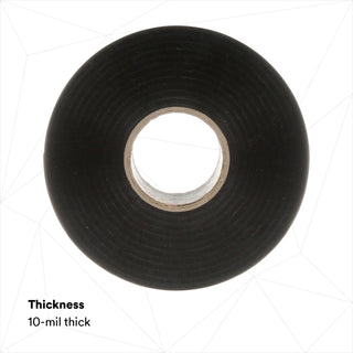 3M Scotchrap Vinyl Corrosion Protection Tape 50, 1 in x 100 ft,Unprinted, Black