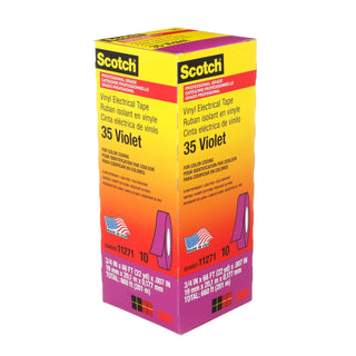 Scotch® Vinyl Color Coding Electrical Tape 35, 3/4 in x 66 ft, Violet