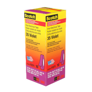 Scotch® Vinyl Color Coding Electrical Tape 35, 3/4 in x 66 ft, Violet