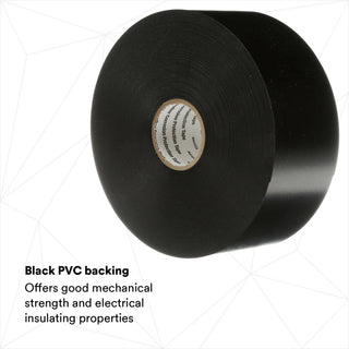 3M Scotchrap Vinyl Corrosion Protection Tape 51, 4 in x 100 ft,Unprinted, Black